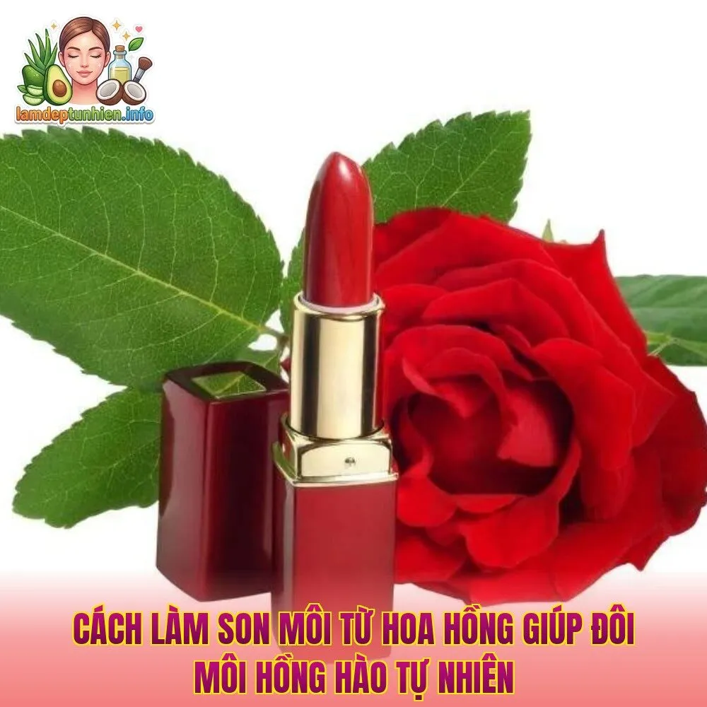 Cách làm son môi từ hoa hồng giúp đôi môi hồng hào tự nhiên