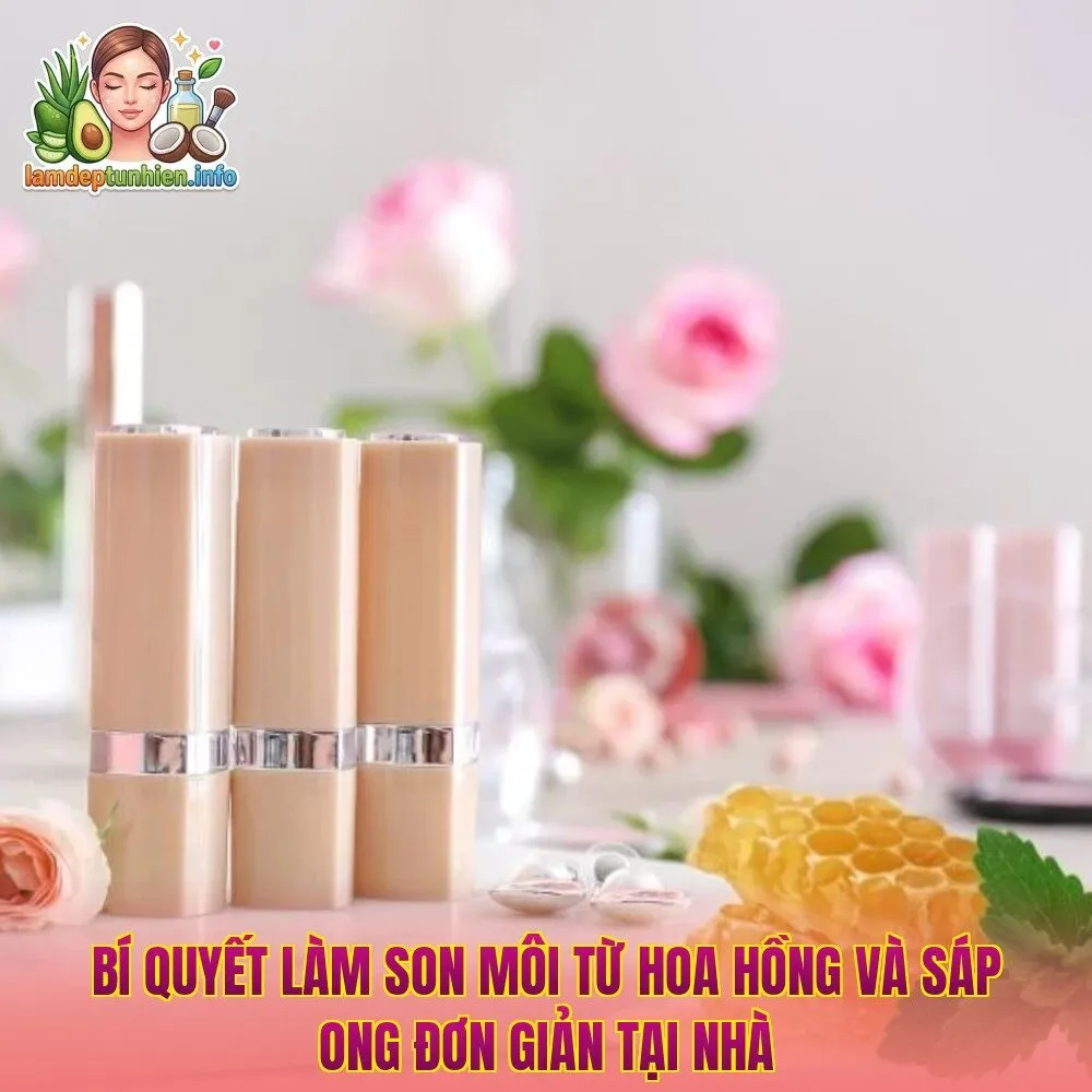 Bí quyết làm son môi từ hoa hồng và sáp ong đơn giản tại nhà