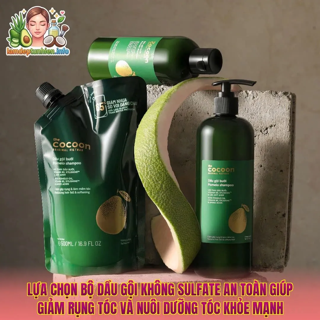 Lựa chọn bộ dầu gội không sulfate an toàn giúp giảm rụng tóc và nuôi dưỡng tóc khỏe mạnh