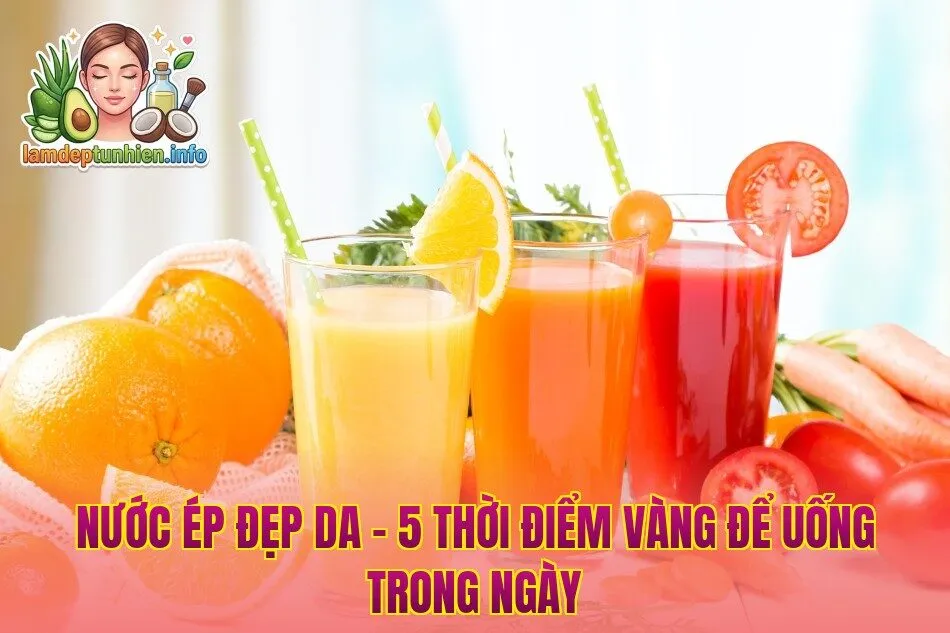 Nước Ép Đẹp Da - 5 Thời Điểm Vàng Để Uống Trong Ngày