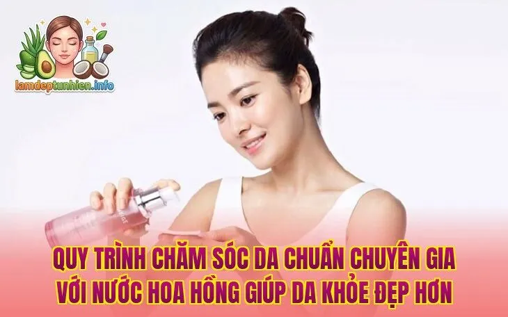 Quy trình chăm sóc da chuẩn chuyên gia với nước hoa hồng giúp da khỏe đẹp hơn