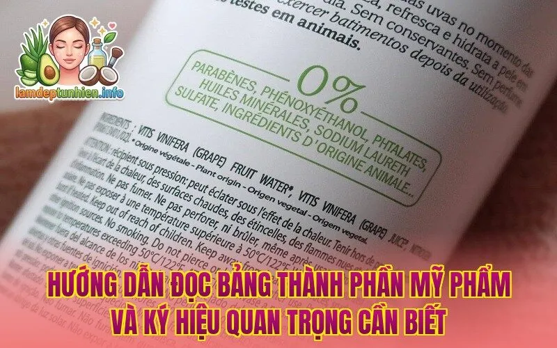 Hướng dẫn đọc bảng thành phần mỹ phẩm và ký hiệu quan trọng cần biết