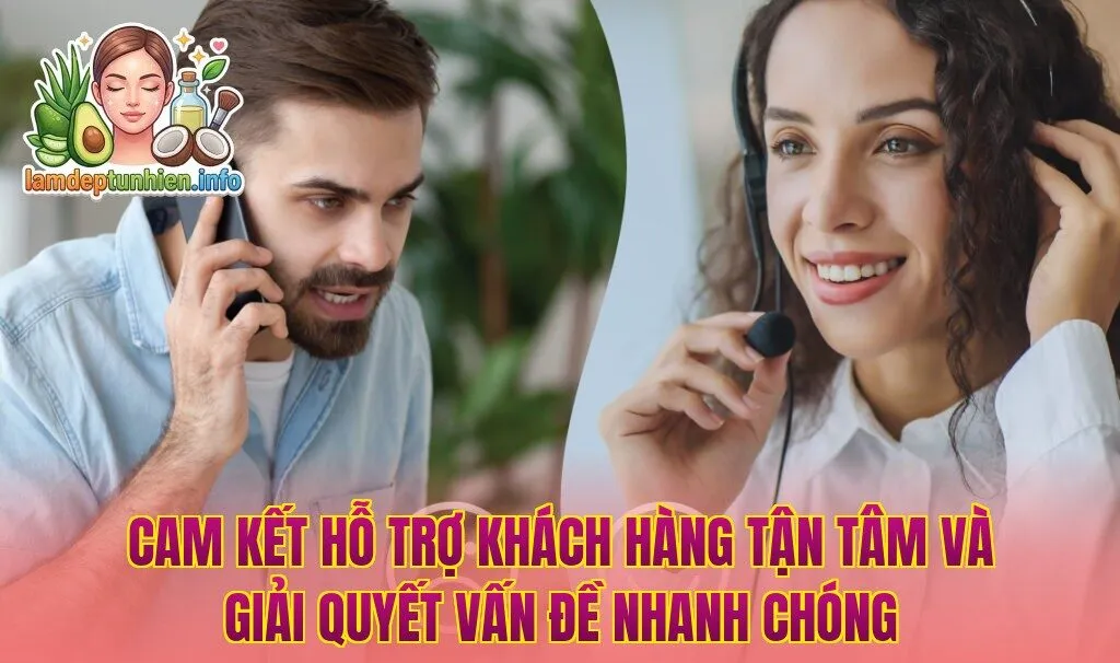 Cam kết hỗ trợ khách hàng tận tâm và giải quyết vấn đề nhanh chóng