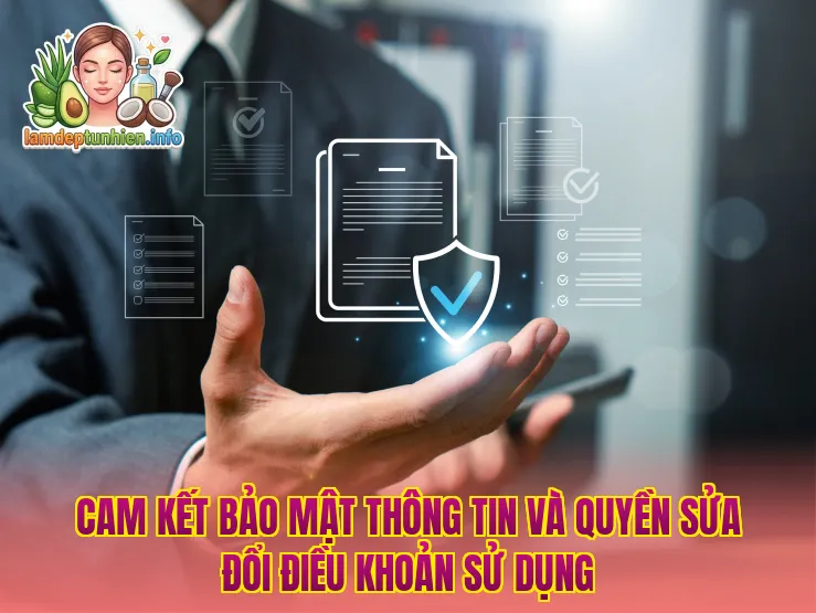 Cam kết bảo mật thông tin và quyền sửa đổi điều khoản sử dụng