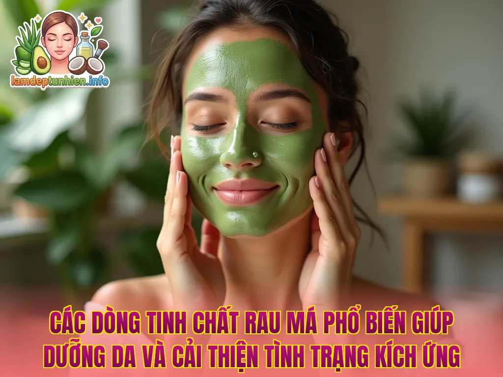 Các dòng tinh chất rau má phổ biến giúp dưỡng da và cải thiện tình trạng kích ứng
