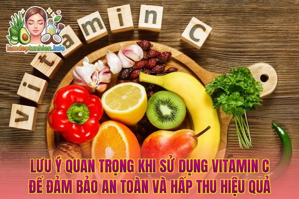 Lưu ý quan trọng khi sử dụng Vitamin C để đảm bảo an toàn và hấp thu hiệu quả
